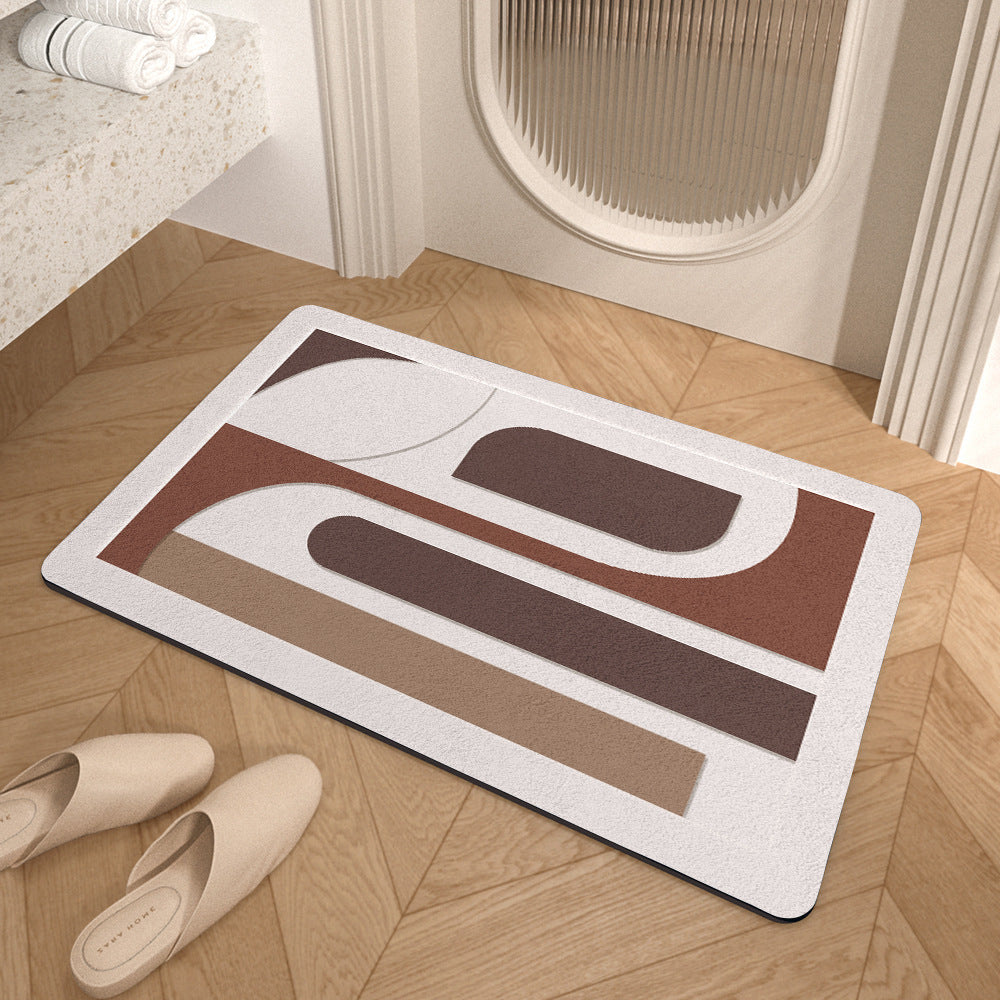 Modern Abstract Bath Mat Acalora