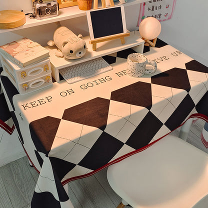 Decorative Checked Tablecloth
