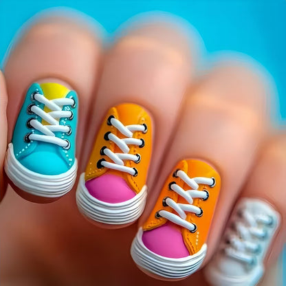 Fun Creative Sneaker Nail Art Acalora