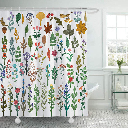 Botanical Illustration Shower Curtain
