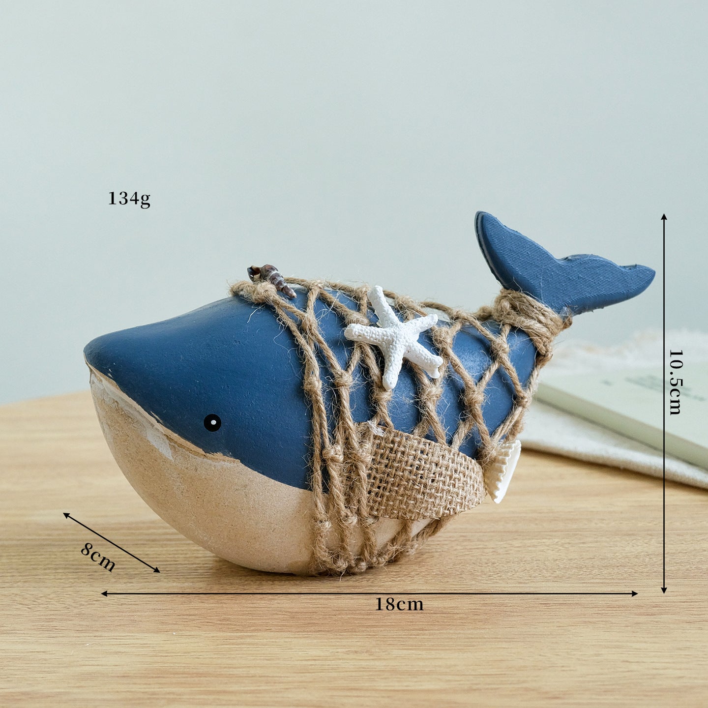 Decorative Whale Figurine Accent