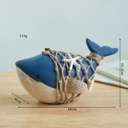 Decorative Whale Figurine Accent