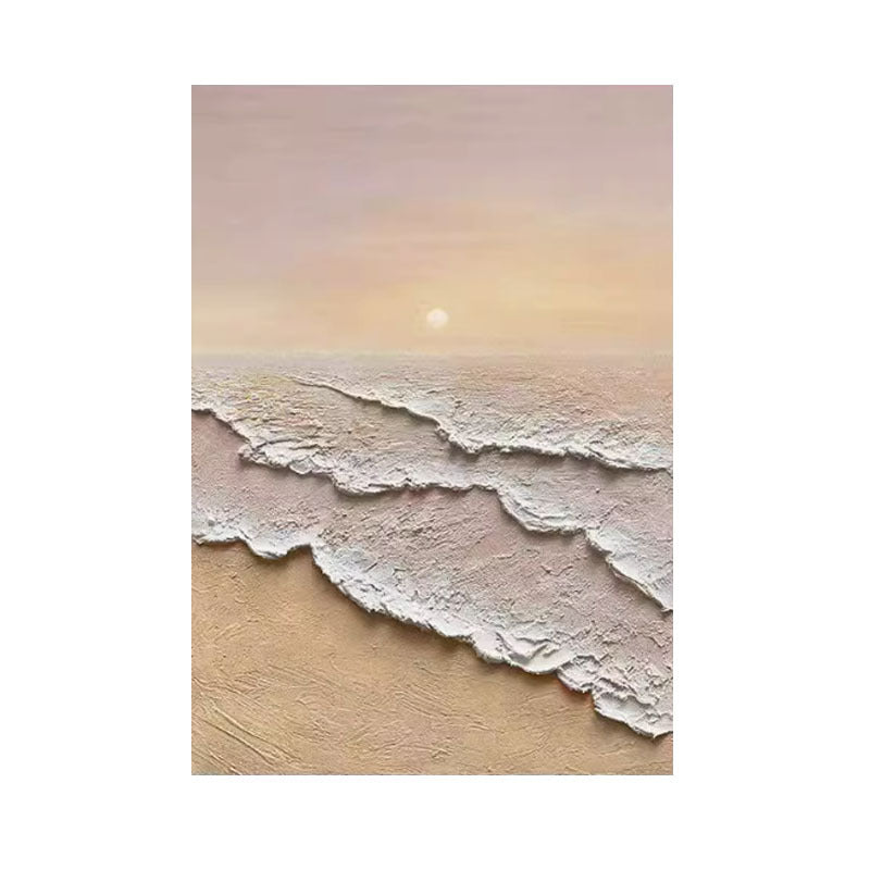 Textured Coastal Sunset Wall Art