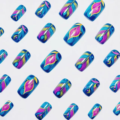 Feather-Inspired Art Nail Wraps Acalora