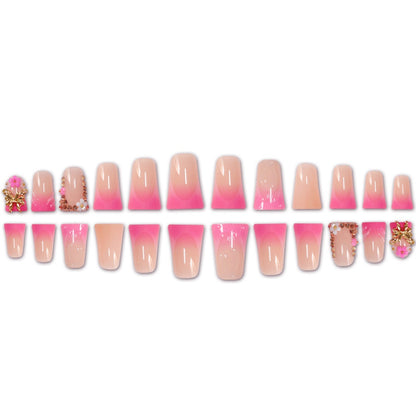 Artistic Floral Press-On Nail Set Acalora