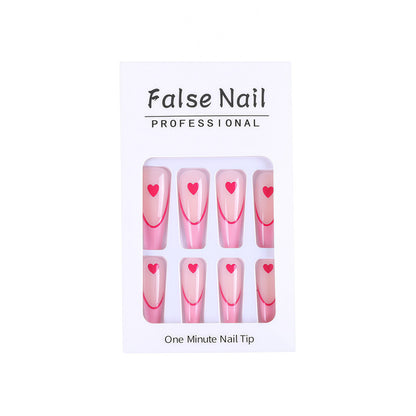 Artificial nails with heart accents Acalora