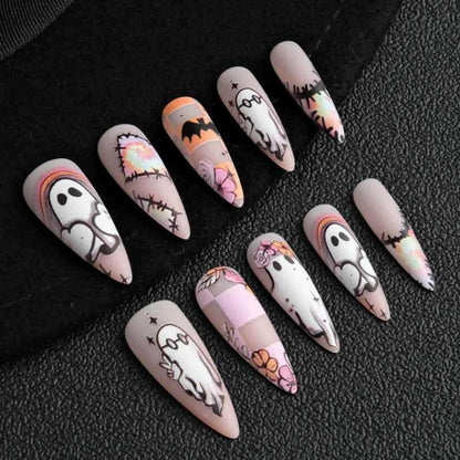 Artistic Halloween-Themed Nail Set Acalora