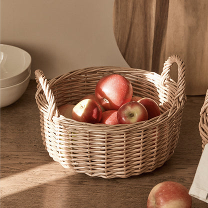 Beef Handcrafted Basket with Handle Acalora