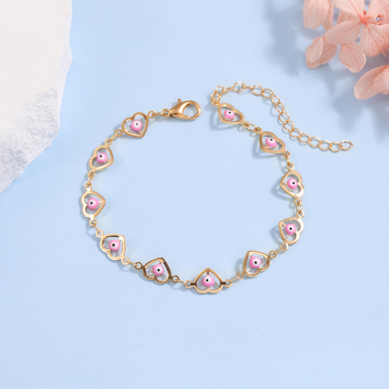 Heart-Shaped Beaded Bracelet Acalora