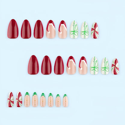 Artificial nails in festive Christmas design Acalora 1788232693
