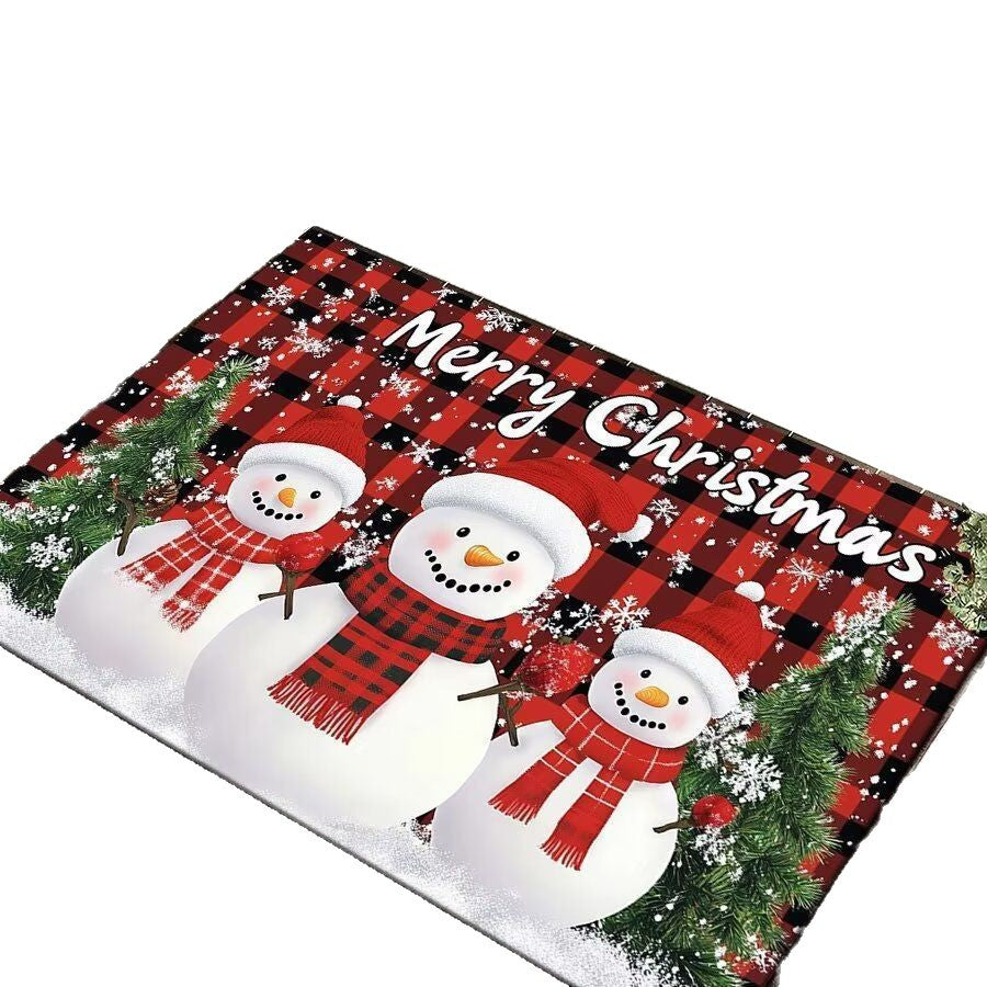 Festive Winter-Themed Entrance Mat