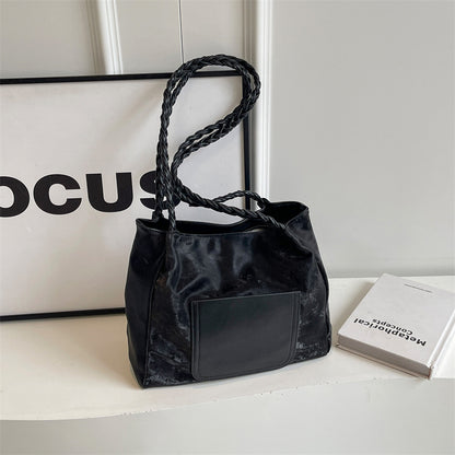 Stylish Braided Handle Handbag Acalora