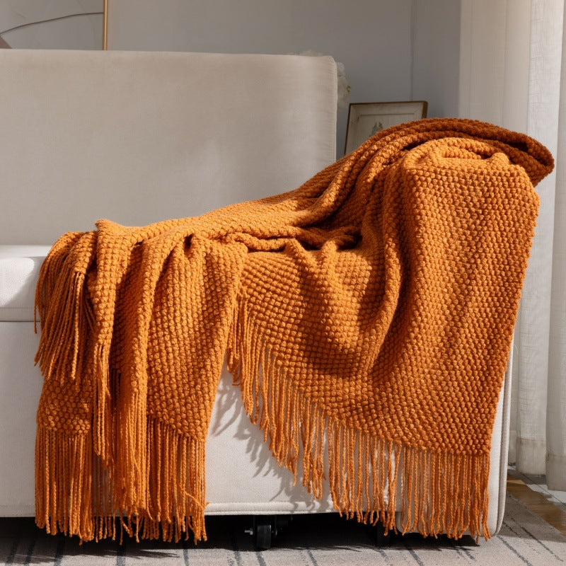 Textured Cozy Throw Blanket
