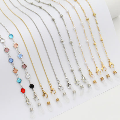 Elegant Crystal-Embellished Eyewear Chain Acalora 1788159829