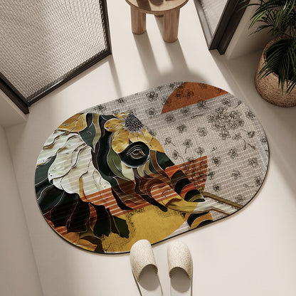 Artistic Horse-Themed Bath Mat Acalora
