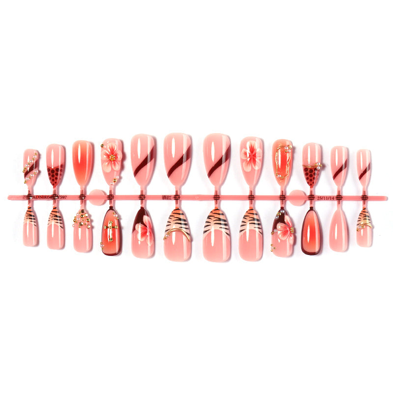 Floral Articulate Press-On Nail Set Acalora