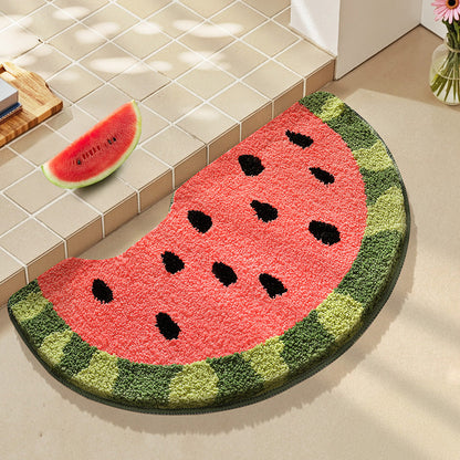 Playful Fruit-Themed Bath Rug