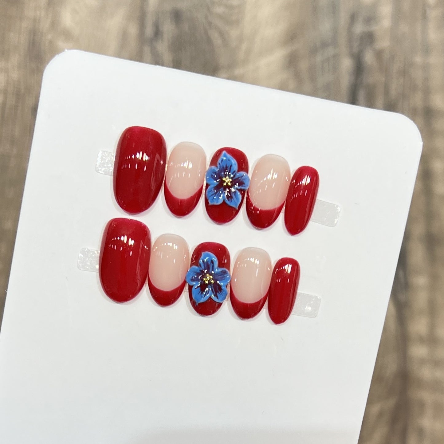 Decorative Floral Stiletto Press-On Nail Set Acalora