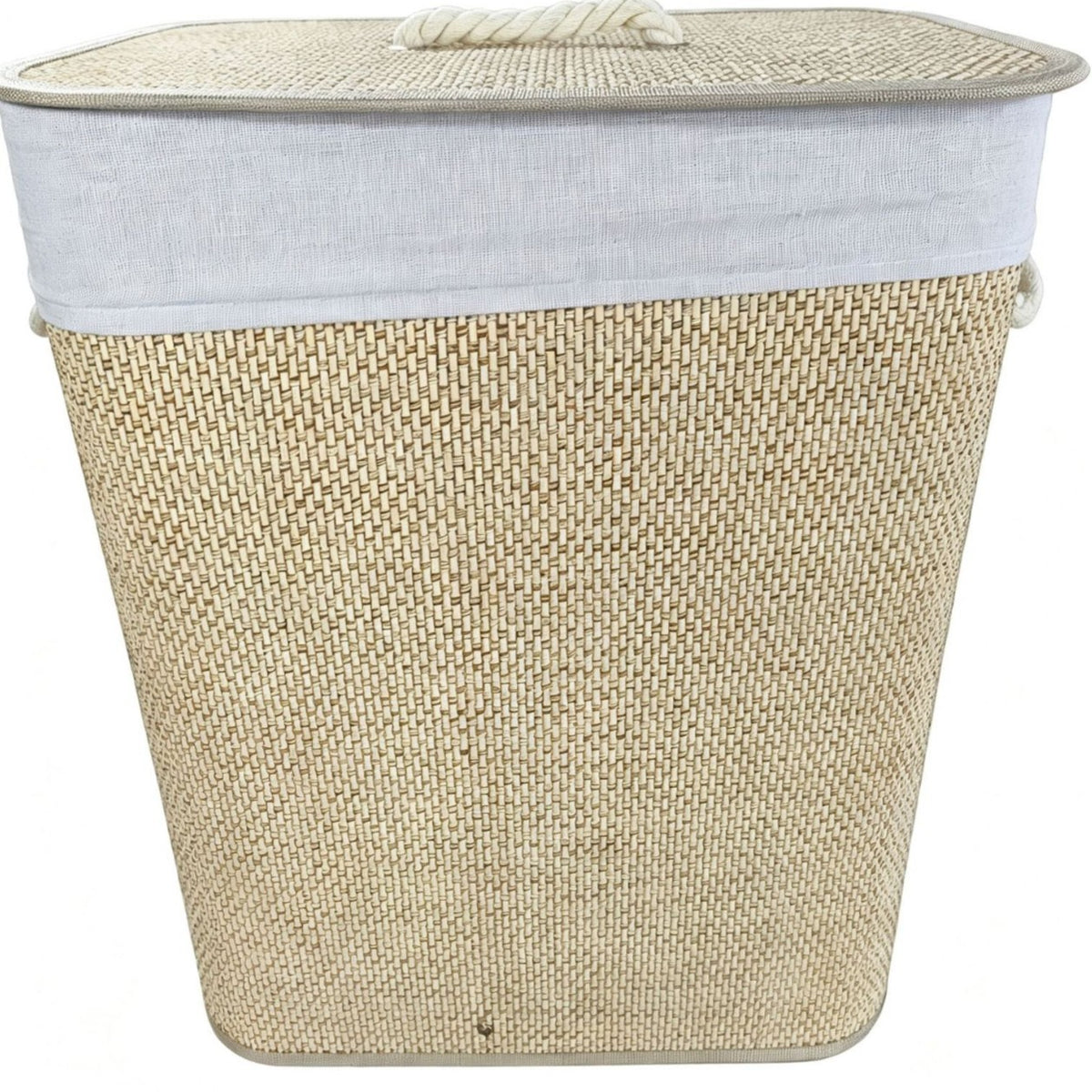 High-quality bamboo laundry container with lid Acalora