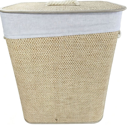 High-quality bamboo laundry container with lid Acalora