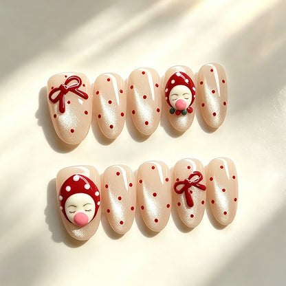 Festive Themed Press-On Nail Decor Acalora