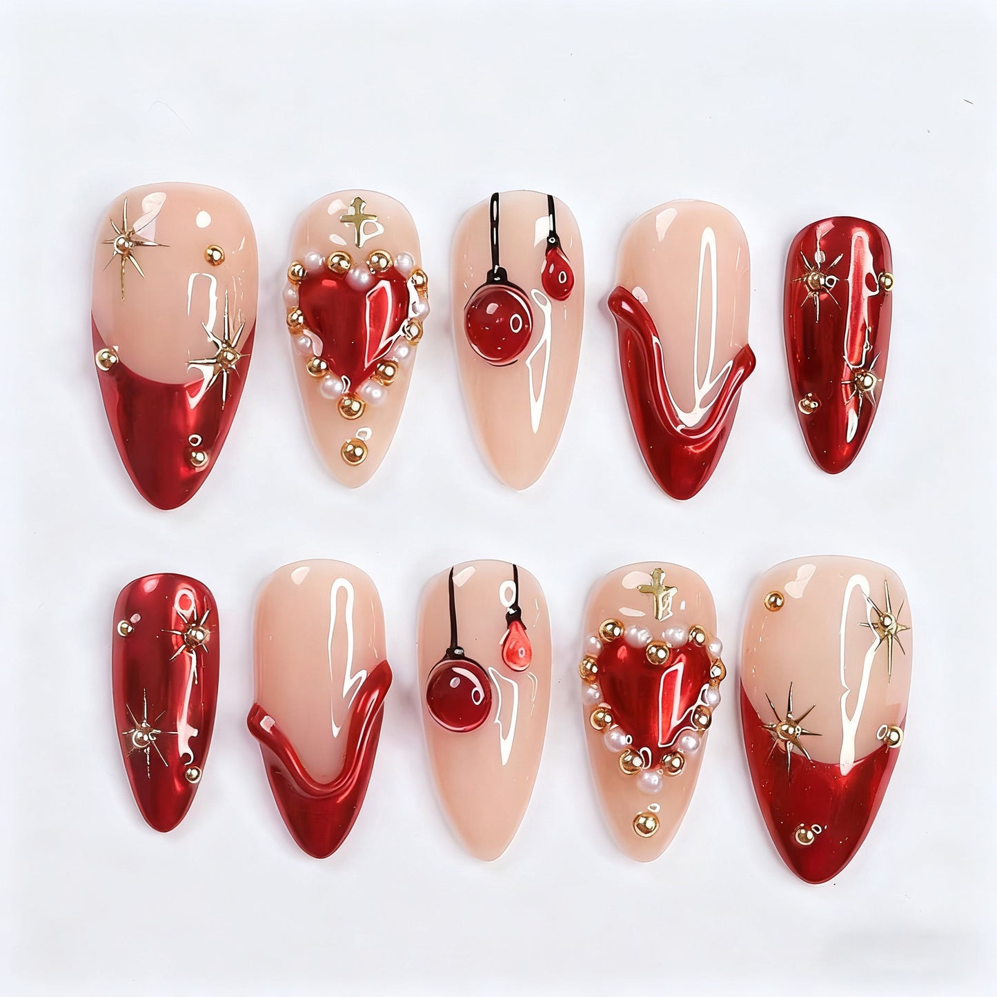 Artificial nails in classic style Acalora