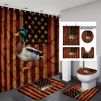 Digital Duck-Themed Bathroom Set