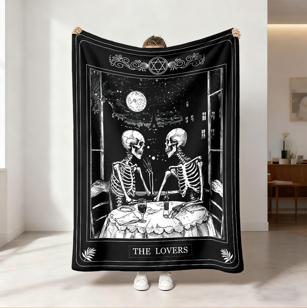 Unisex Cozy Dog-Themed Fleece Throw Blanket