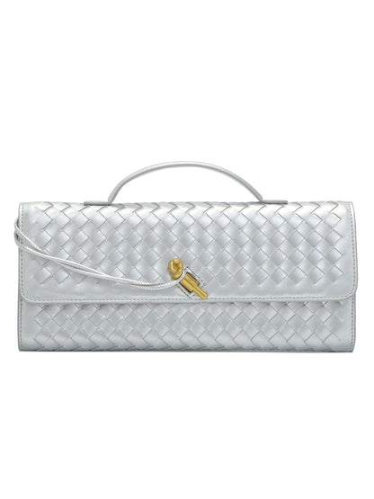 Textured Woven Clutch Purse Acalora