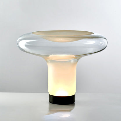 Artistic Glass Table Lamp with Elegant Silhouette