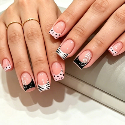 Artistic French Tip Nail Art Acalora