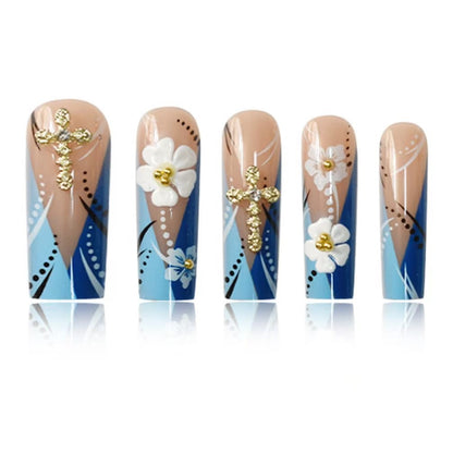Decorative 3D Floral Nail Art Extensions Acalora