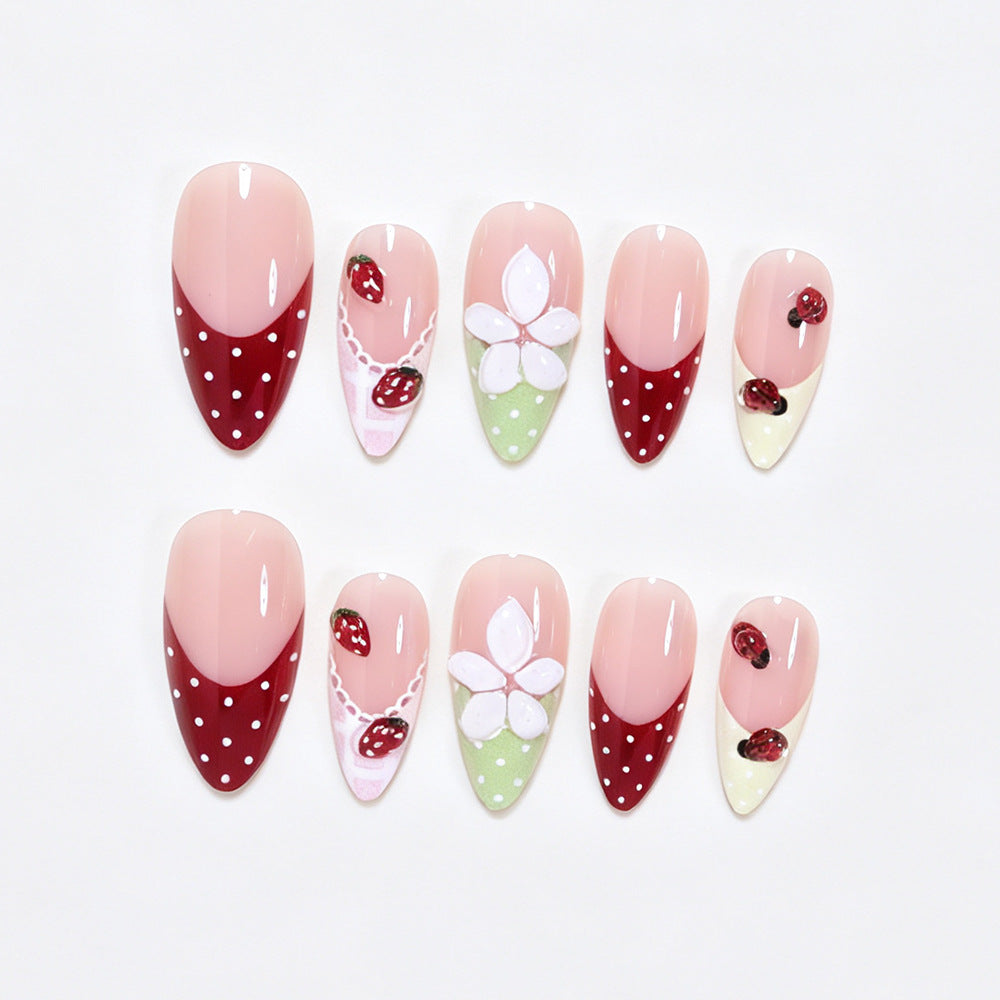 Creative Floral Themed Press-On Nail Art Kit Acalora