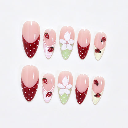 Creative Floral Themed Press-On Nail Art Kit Acalora