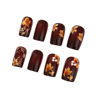 Artificial nails with floral autumn design Acalora