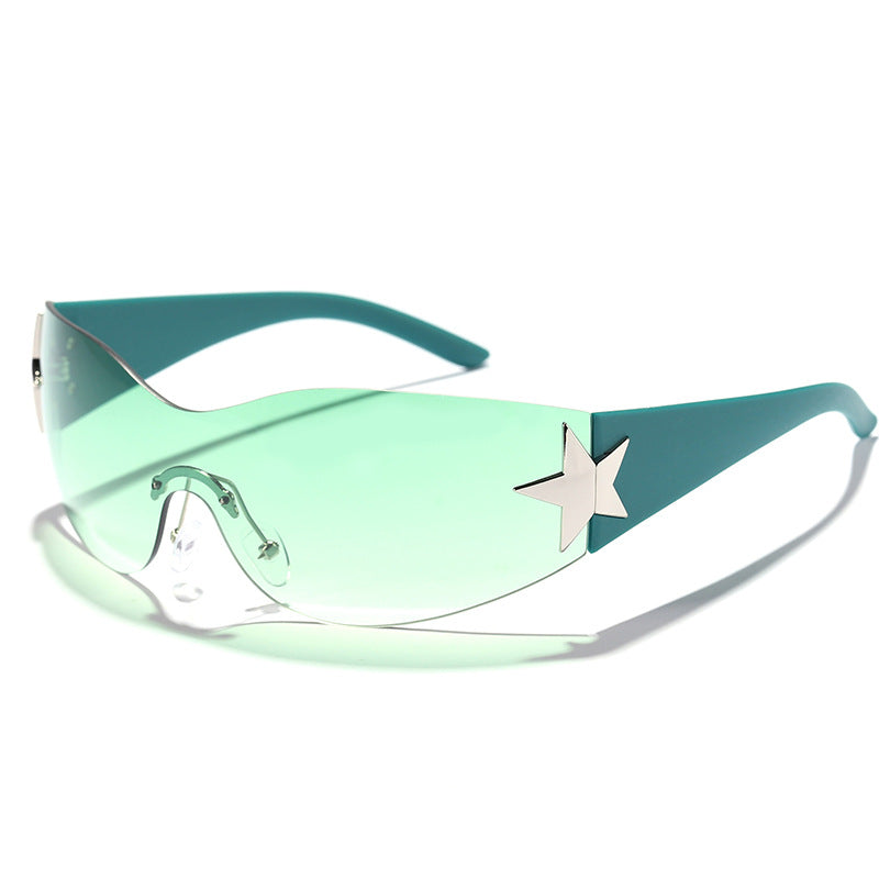 Women's futuristic design sunglasses with unique accents Karnz