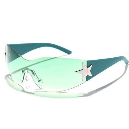 Women's futuristic design sunglasses with unique accents Karnz