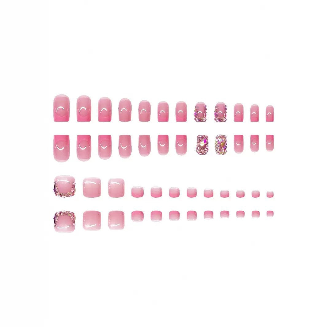 Decorative Nail Art Set with Rhinestone Accents Acalora