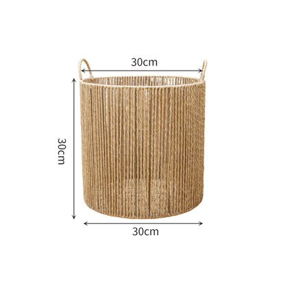Handcrafted storage basket made of natural fibers