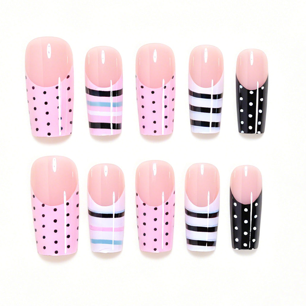 Decorative Long Press-On Nail Art Tips Acalora