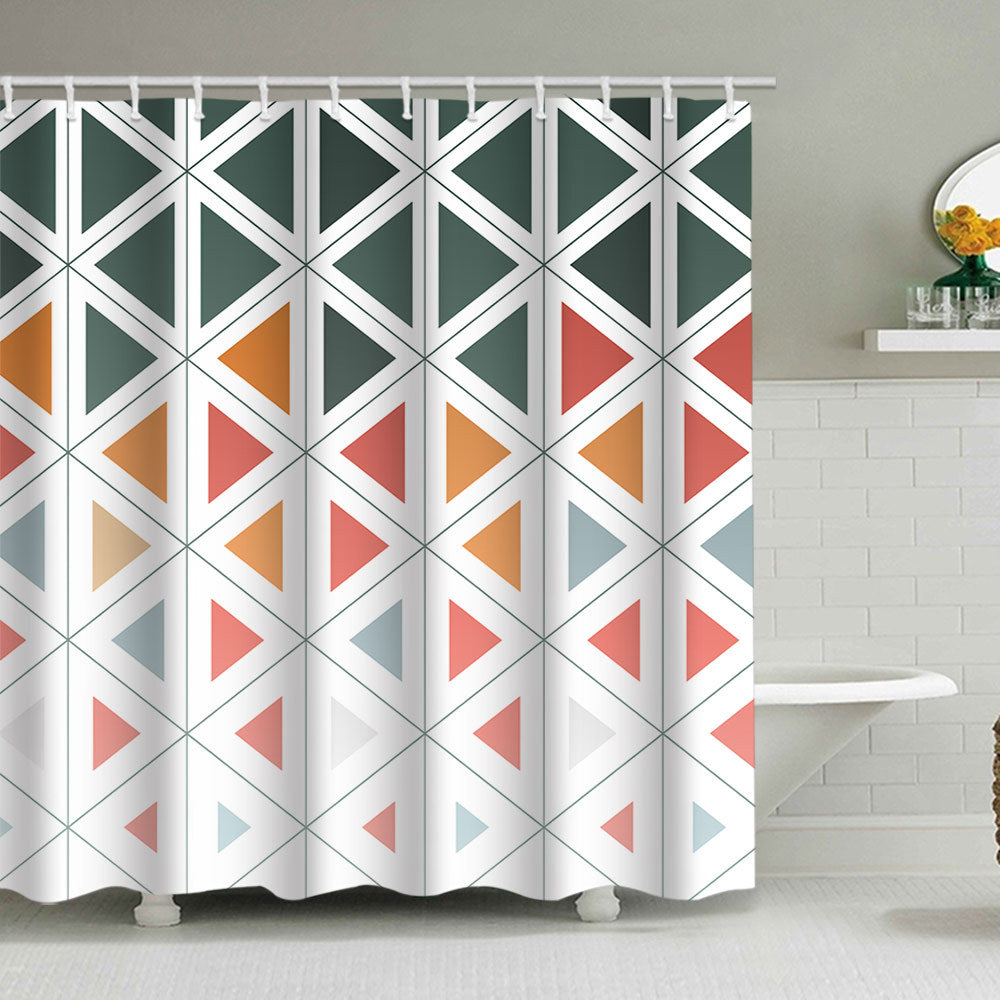 Textured Mosaic Pattern Shower Curtain