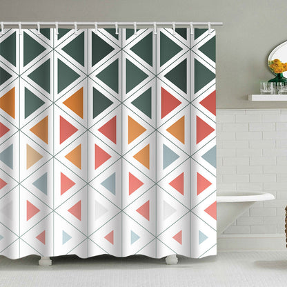 Textured Mosaic Pattern Shower Curtain