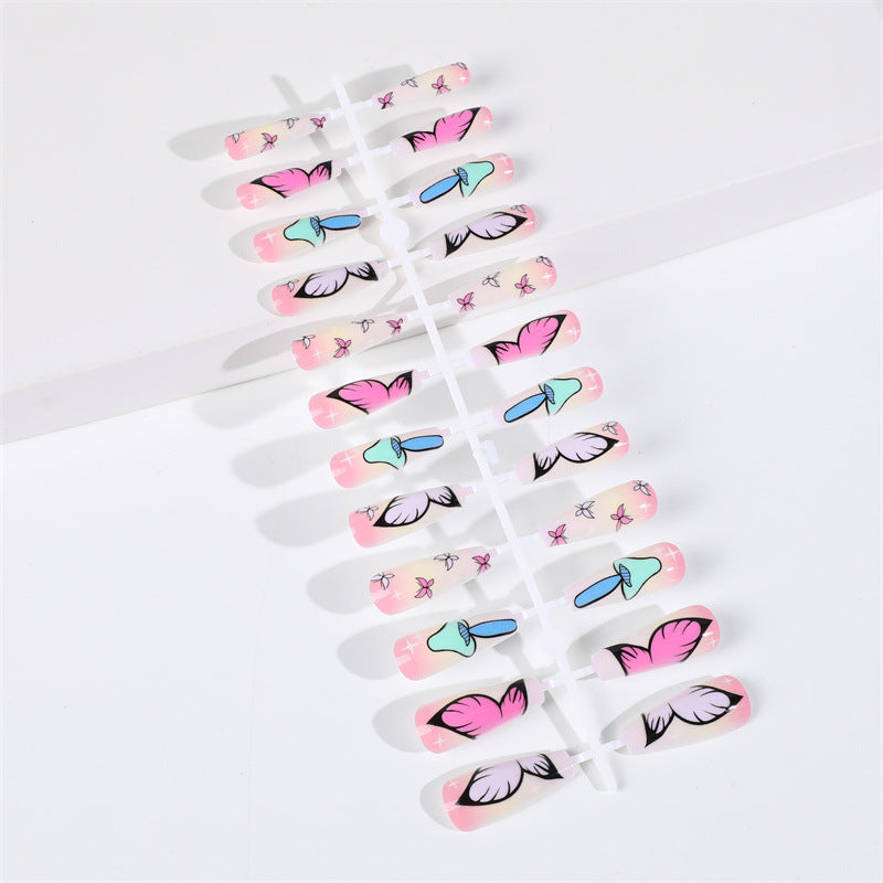 Artificial nails in elegant floral motif style Acalora