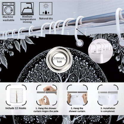 Artistic Tree Design Bathroom Set