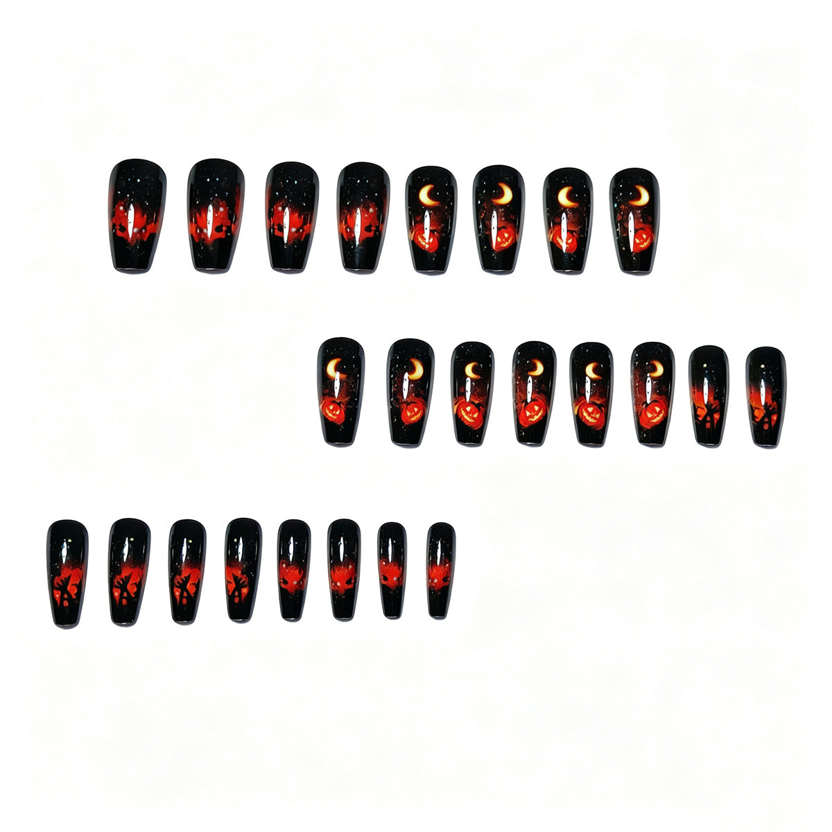 Halloween-Themed Glow-in-the-Dark Nail Art Acalora
