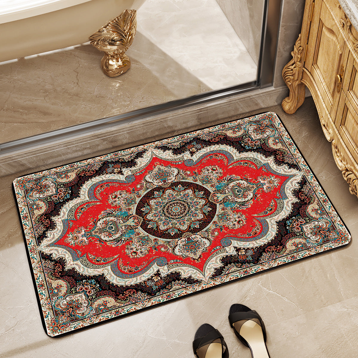 Elegant Vintage-Inspired Bath Mat Acalora