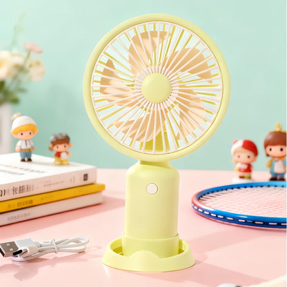Women's portable USB mini fan with adjustable speed control Bowlift