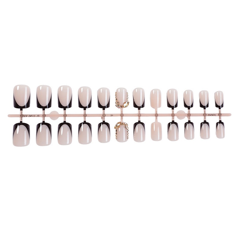 Premium Ombre Press-On Nail Set with Decorative Accents Acalora