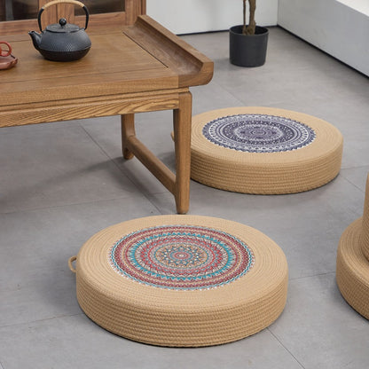 Beef Artificial Leather Pouf Acalora