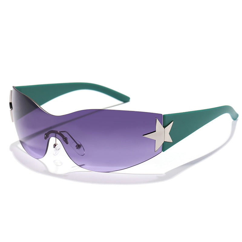 Women's futuristic design sunglasses with unique accents Karnz